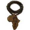 GWOOD Africa with Ankh Wood Pendant and 36 Inch Long
