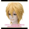 CaseEden コスプレ ウィッグ ショート 30cm 耐熱 ミックスゴールド 金髪 ウィッグネット2個セット