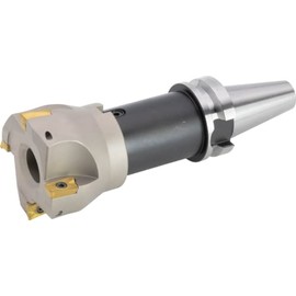 2 1/2" Indexable Face (Shell) Mill with BT 30 Taper Arbor, 4 Flute, 90° Lead Angle, with 10 pcs APKT1604 Carbide Inserts