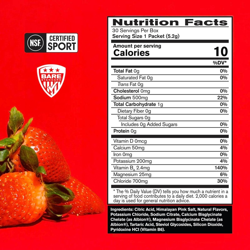 BARE PERFORMANCE NUTRITION BPN Electrolytes Go Packs Hydration Drink Mix