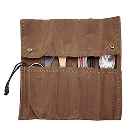 Campcraft Camp Kitchen Roll, Waxed Canvas Chefs Roll, Cutlery Roll, Tool Roll, Camp Cooking Bag