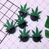 5 pares de gafas de marihuana con purpurina para disfraz