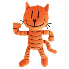 MerryMakers 9 Inch Orange Petey Toy Figure Dog Man Character Imaginative Play Plush Doll