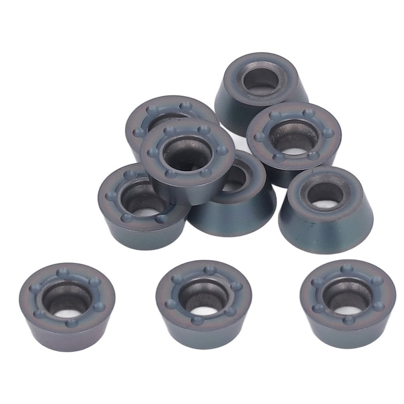 10 Pcs Lathe Carbide Blade Round Wood Turning Cutter High