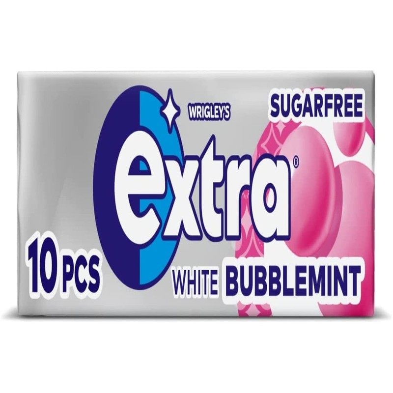 Extra White Bubblemint, 6 x 12g