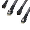 Heretom 2PCS SFF-8654 to SFF-8643 Cable, Slim SAS SFF-8654 4i
