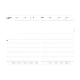 EDiT 26SDR-ETH-RFL 2026 Planner, Starting in March 2026, Weekly Notebook, Semi-A5, Three-Section Weekly Vertical Refill, 2026