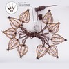 Outdoor Decorative String Lights, Beaded Copper Wire Teardrop Lantern String