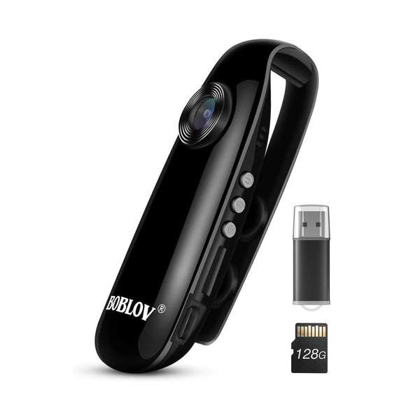 BOBLOV BOBLOV 007 128GB Mini Body Cameras, User Friendly, Portable