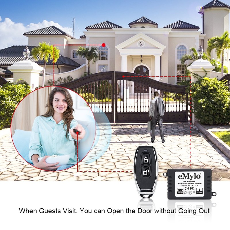 eMylo DC 12V 1CH 433Mhz RF Relay Smart Wireless Remote