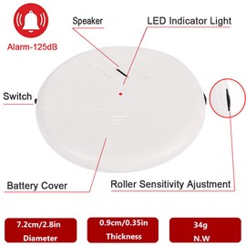 ウィンドウアラーム 125dB 大音量振動センサー アラーム 取り付け簡単 自宅 オフィス アパート RVセキュリティ用 (6個)