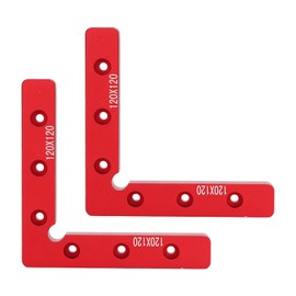 2Pcs 90 Degree Positioning Squares Aluminum Alloy Right Angle Clamps Woodworking Tool 120mm Red