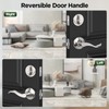 MAXECURITY Silver Front Door Handle and Deadbolt Set, Classic Lock