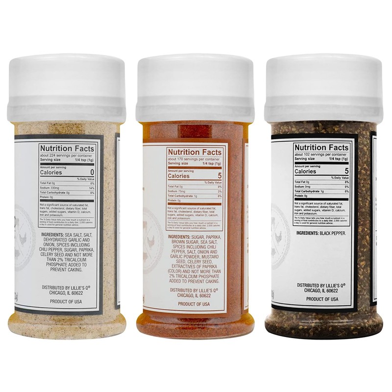 Lillie’s Q - Rub Trio, BBQ Rub Sampler, Barbeque Rubs