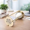 Brass Hourglass 5.5 Inch with White Sand – Engraved Love
