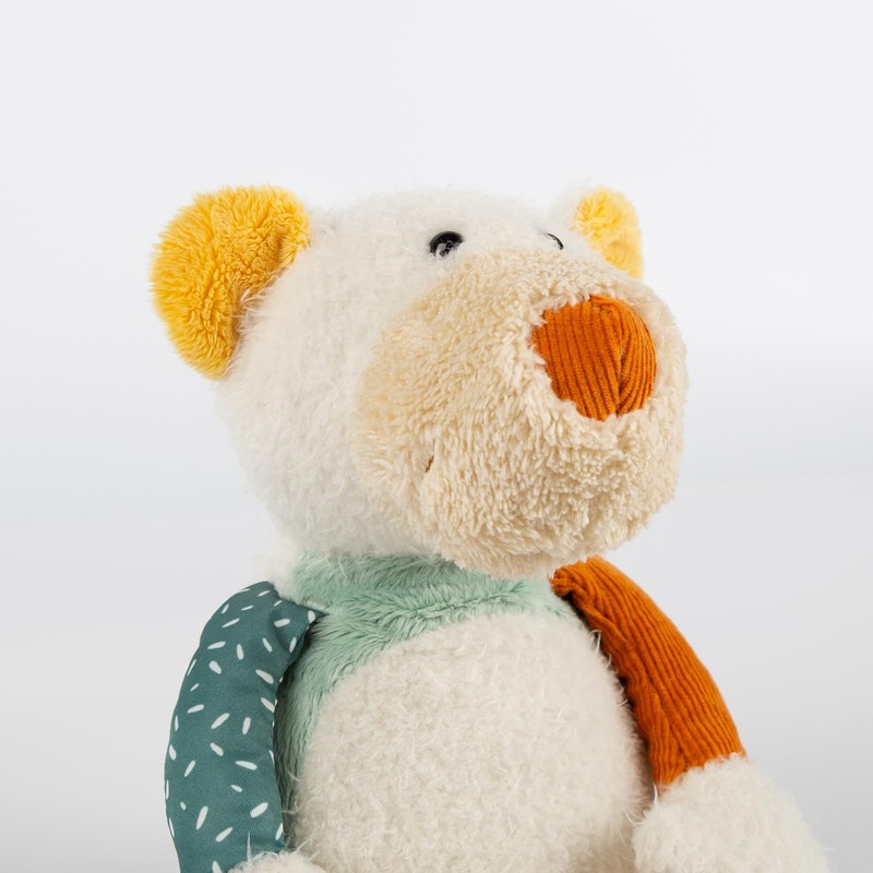 sigikid 43235 Patchwork Soft Toy, Multi-Colour/Polar Bear