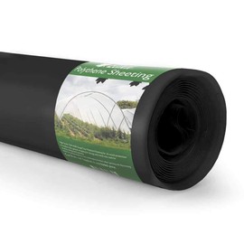 Elixir 2m Wide Black Polythene Sheeting Garden Cover Plastic (5m, 10m, 25m Lengths Available) 500g 125mu - 2m x 5m