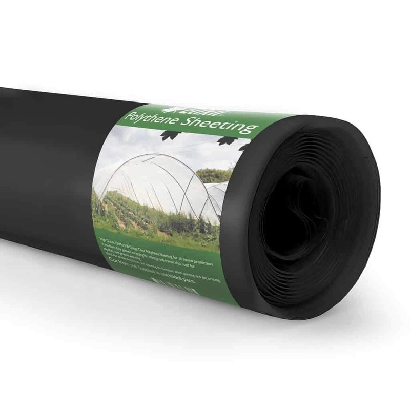 Elixir 2m Wide Black Polythene Sheeting Garden Cover Plastic (5m,