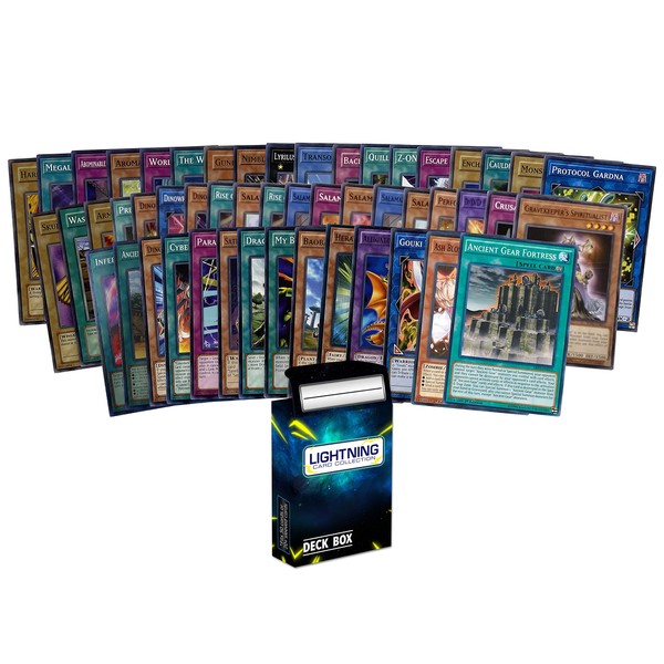 Lightning Card Collection 50 Yugioh Cards Bundle Plus 1 LCC Box