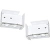 HomeAmore (1 Pair, No Screws) Low Profile 2" White End
