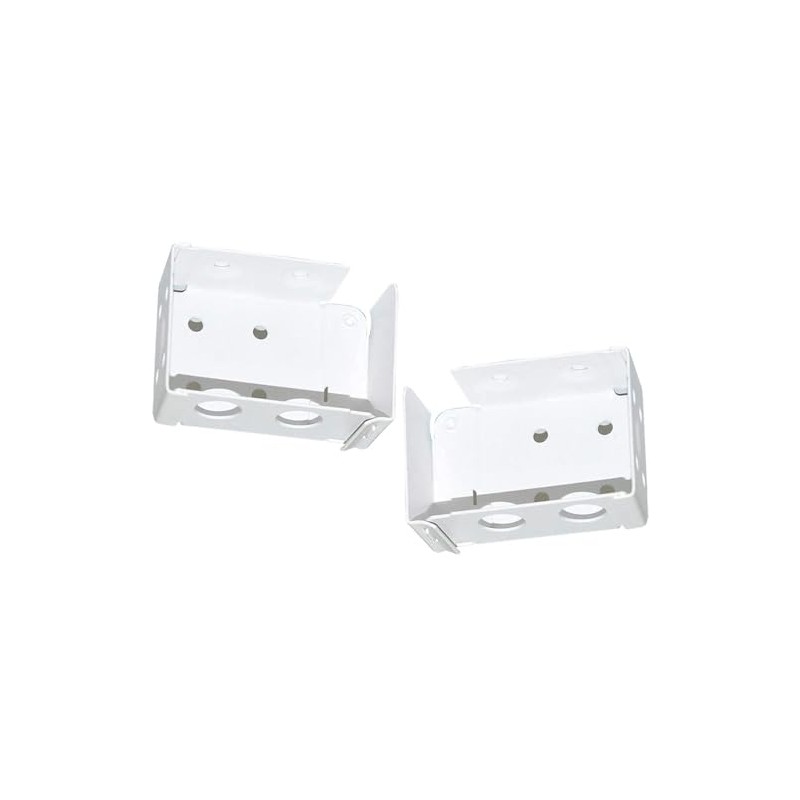 HomeAmore (1 Pair, No Screws) Low Profile 2" White End