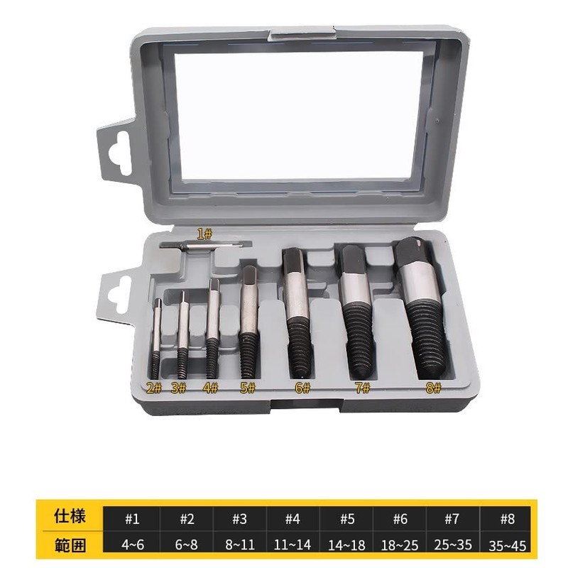 EINEY Screw Extractor Set, Screw Extractor, Screw Extractor, Reverse Tap,