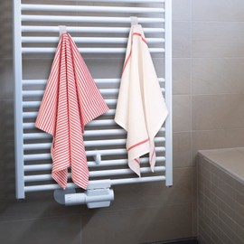 Fentar Pack of 8 Hooks for Round Radiators, Round Radiator Hooks, White Towel Hooks, Towel Holder, Radiator Hooks, Bathrobe Hooks, for All Standard Radiators