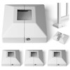 Hulave Split Post Base Cover, Fits 1.25"x1.25" Post/3.5"x3.5" Base, for