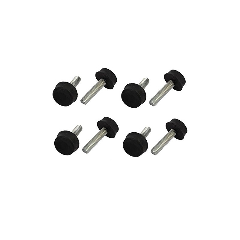 Sourcingmap M6x25mm Thread 32mm Height Screw On Furniture Glide Adjustable