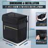 Zukida Car Trash Can, Car Storage Case, Waterproof Car Trash