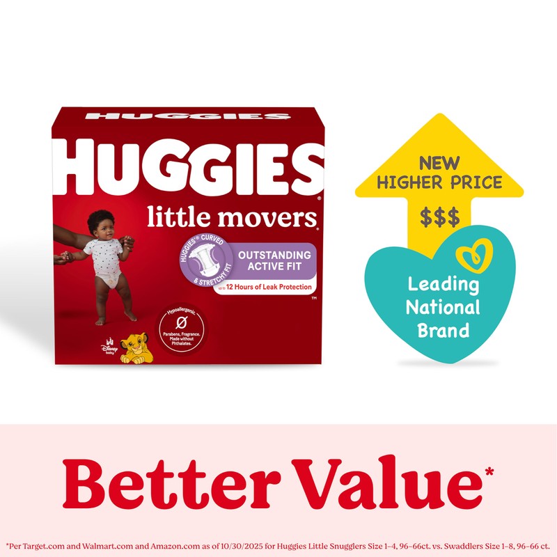Huggies Size 5 Diapers, Little Movers Baby Diapers, Size 5