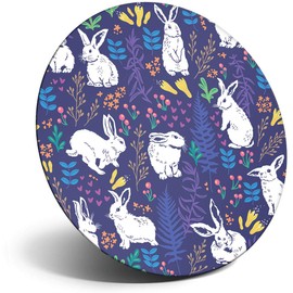 Destination Vinyl ltd Magnet for Refrigerator, Fridge - White Rabbit Hare Bunny Cute for Office, Cabinet and Whiteboard, Magnetic Stickers, 2284