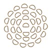 Trimming Shop 20mm Antique Brass D Rings For Fastening Webbing,