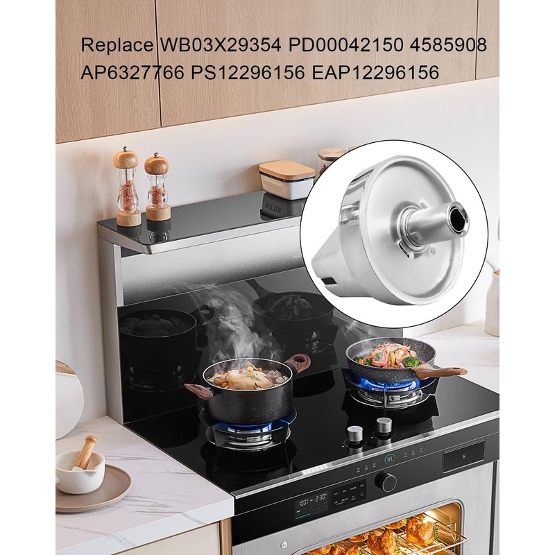 QAGGUM Gas Stove Knobs Compatible with GE PGP9030SL1SS PGP7036DL1BB PGP9036SL2SS