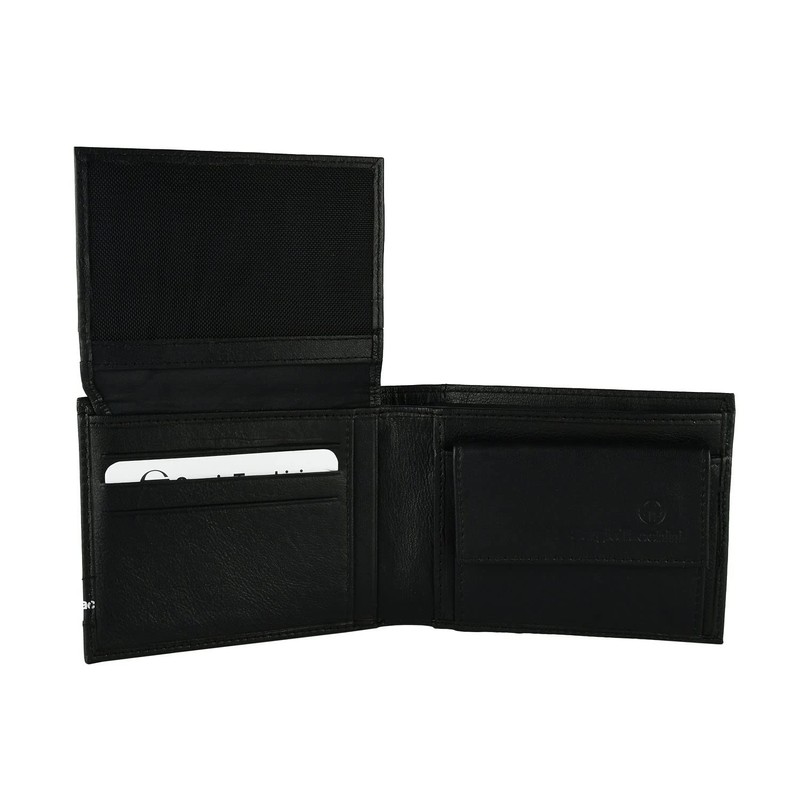 Sergio Tacchini Men's Wallet in Genuine Leather, Slim with Card