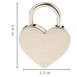2 Pieces Heart Shape Lock Heart Lock Mini Vintage Love Lock Heart Shape Silver Love Heart Lock with Keys Heart Locker for Loose Jewellery Storage Box