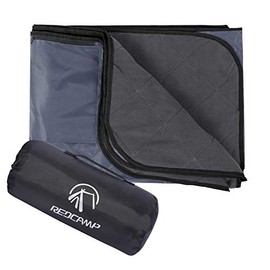REDCAMP Large Waterproof Stadium Blanket for Cold Weather, Soft Warm Fleece Camping Blanket Windproof for Outdoor Sports, Grey