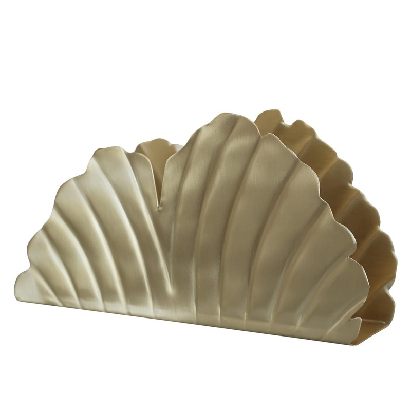 Chic Antique Napkin Holder Shell L 17 cm High-Quality Brass