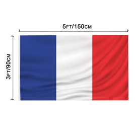 France flag 3x5 FT French flag Polyester outdoor indoor Canvas Header and Double Stitched with two Brass Grommets