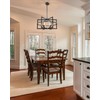 JHLBYL Modern Farmhouse Black Chandelier: 6-Light Upgrade Industrical Light Fixture