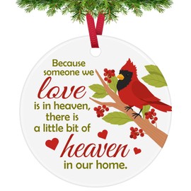 Memorial Christmas Ornaments Remembrance Ornament Keepsake Sympathy Gifts for Loss of Father Mother Son Daughter Husband Memorial Condolences Grief Bereavement Gift Christmas Tree Decoration