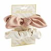 Mud Pie Leather Womens Scrunchie Set, Blush