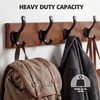 PEOIAOY Wall Mounted Coat Hooks, 5 Dual Hooks, 17.72 Inches