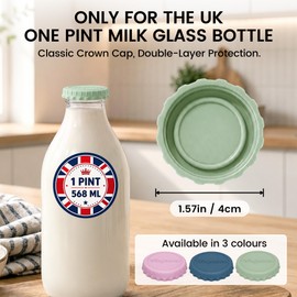 Wingcases Milk Bottle Tops [One Pint，NOT 1L] Mixed 6 Pack Without Bottle