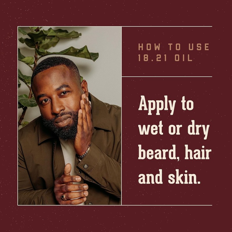 18.21 Man Made Aceite para Cabello, Piel y Barba, Aroma