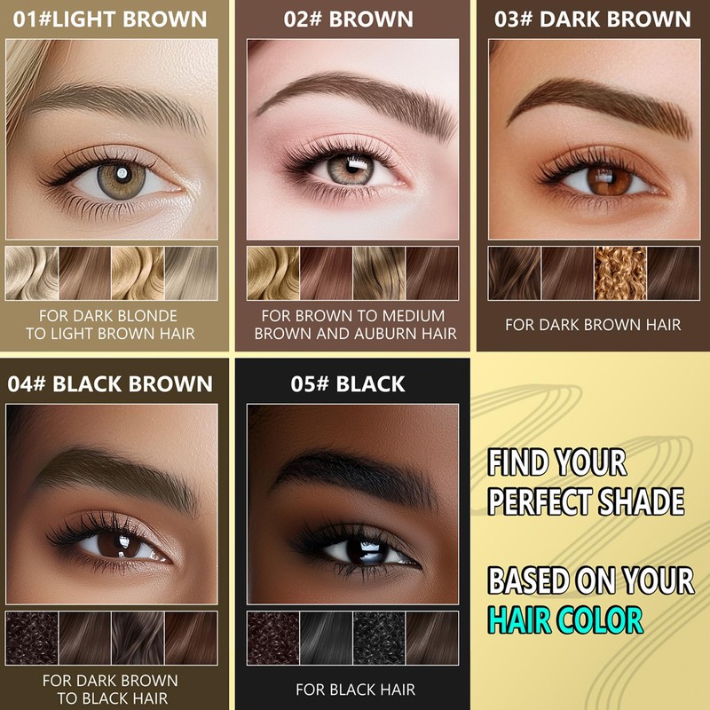 Microblading Eyebrow Pen - 2-in-1 Dual-Ended Waterproof Eye Brow Pen