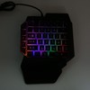 One Handed RGB Gaming Keyboard and Backlit Mouse Combo, USB