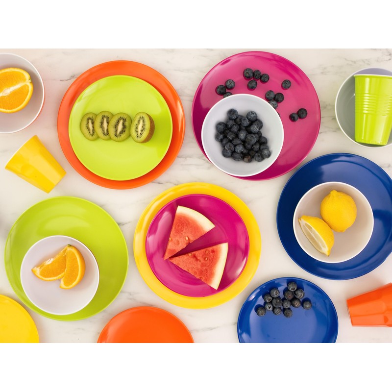 Serroni Melamine Dinner Plate 25 cm, Lime Green