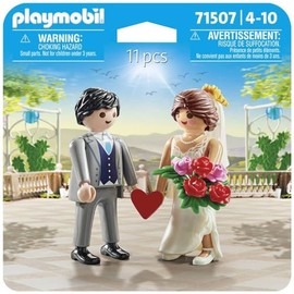 PLAYMOBIL 71507 DuoPack Wedding Couple with Heart and Bouquet, from 4 Years