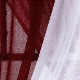 Pmnzdy Pack of 2 Tulle Chair Bows Chiffon Fabric Chair Back 20 x 251 cm Streamer Chair Band Chair Cover Chair Bow Tie Backs Wedding Anniversary Party Banquet Event Reception Decoration White